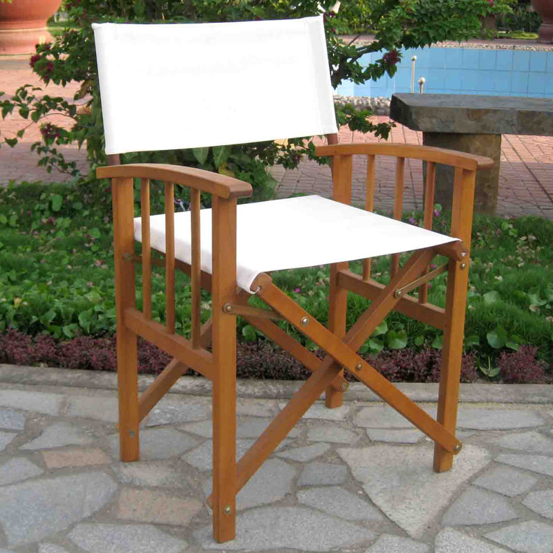 Chaise de patio pliante Blaser, Teinte huile, Ivoire