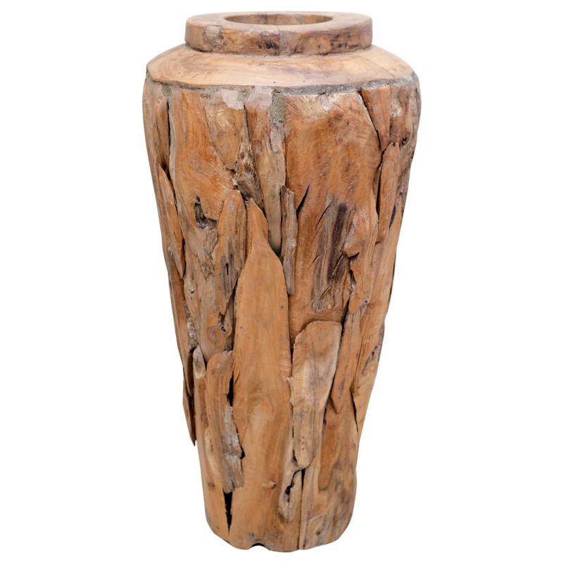 Amatia Handmade Wood Floor Vase