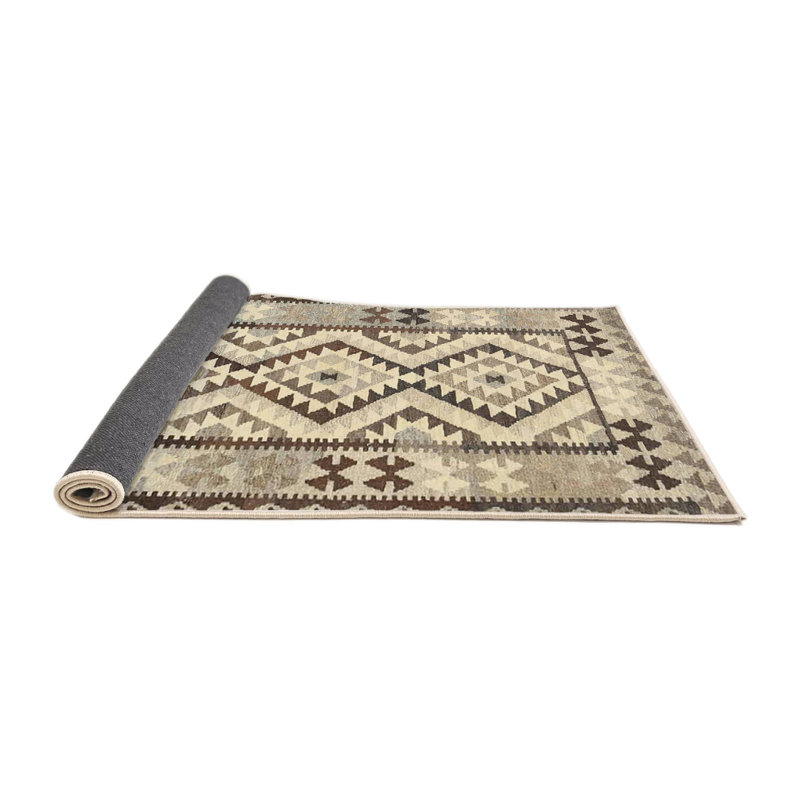 Tapis beige/brun contemporain, Rond 4 pi