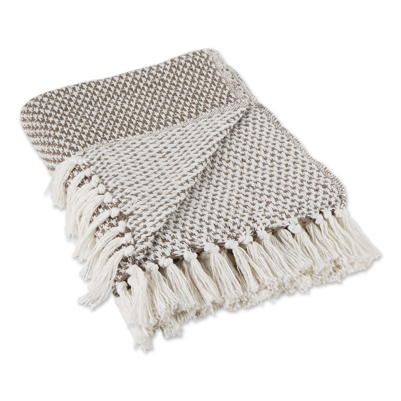 Jeté en coton , Brun
