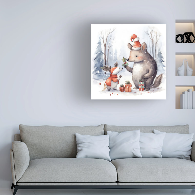 Animaux, un cadeau pour vous sur toile, L 14 po x H 14 po