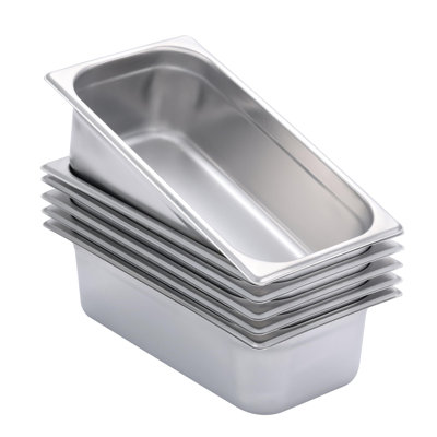 Plat de cuisson à vapeur en acier inoxydable BIRDROCK Home - Fournitures pour hôtels, restaurants et traiteurs - Acier de calibre 24, capacité de 4,1 pte - Contenant de préparation des repas, de cuisson et de rangement des aliments - Profondeur de 4 p