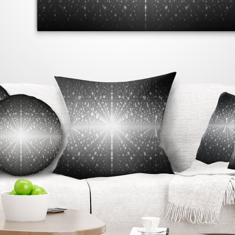  Coussin abstrait étoile brillante et galaxie cosmique, 18 po x 18 po, Coussin décoratif