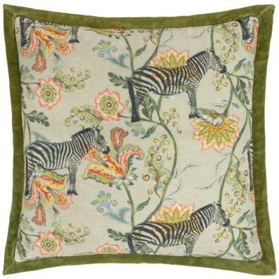 Ventura Abstract Green Square Cushion Cover