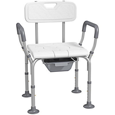 Modern Shower Chair with Back and Arms