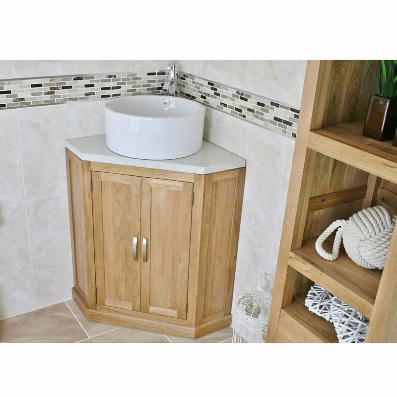Deephaven 550mm Single Bathroom Vanity with Vessel Ceramic Basin, White