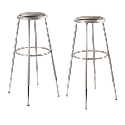 Adjustable Height Ergonomic Lab Stool with Footrest