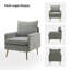 Fauteuil Werner avec dossier et coussin de siège amovibles-243372290