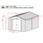 Select Steel Storage Shed Steel Storage Shed, 10X14, Charcoal-67124281