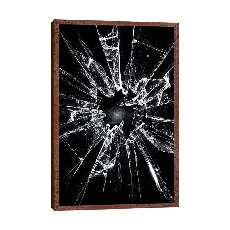 Broken by Nicebleed - Print on Canvas, 66.04cm H x 45.72cm W x 3.81cm D, Classic Brown Wood Framed