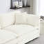 2 canapés en chenille blanc pour le bureau à domicile. Structure en bois. Revêtement en tissu respirant. Rembourrage en éponge. Conception de siège modulaire. Espace de travail et de détente confortable. Salon facile à assembler - élégant