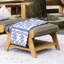 Pouf rembourrÃ© Watkins en teck avec coussin