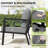 Heim 1-Piece Aluminum Outdoor Loveseat With Gray Cushions-122506434