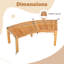 2 Pcs Outdoor Curved Bench With Slatted Seat Wrap Around Tree Bench 2-person Seating