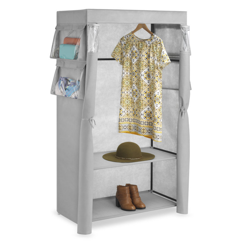 Alliah 33.46'' Metal Portable Wardrobe