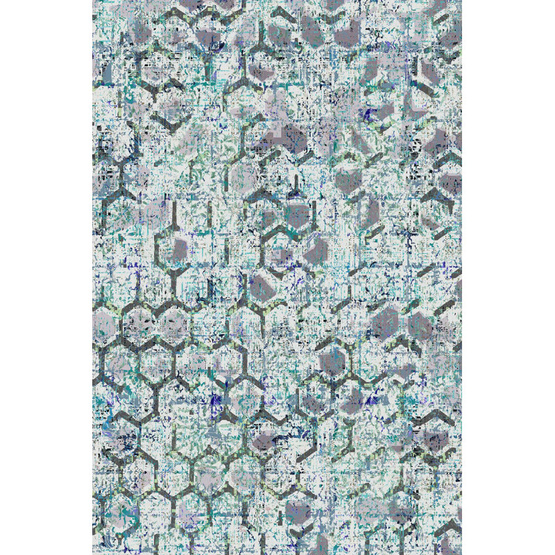 Premium Hall Carpet, 2.6 x 9.8 ft | 100% Polyester, 0.04 in Pile Height | Antibacterial & Non-Slip Underside | Machine Washable, 3D Digital Printing | Durable Woven Design for Living Room & Entryways