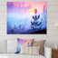 «Nature Sunrise Foggy Landscape», art mural sur toile traditionnel