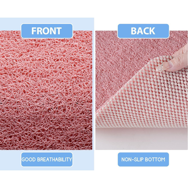 Tapis de douche antidérapant à séchage rapide, Pink