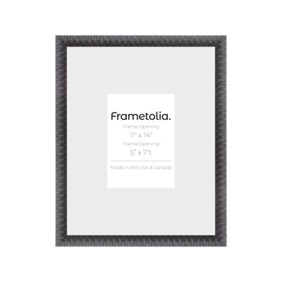 Frametolia Silver Art Deco Wall Frame - 7/8" Width - Wide Mat