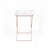 Clear Acrylic Tray Table with Copper X-Shape Base
