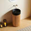 Meuble-lavabo moderne (avec meuble-lavabo et lavabo), salle de bain compacte en marbre de bois de 16 po