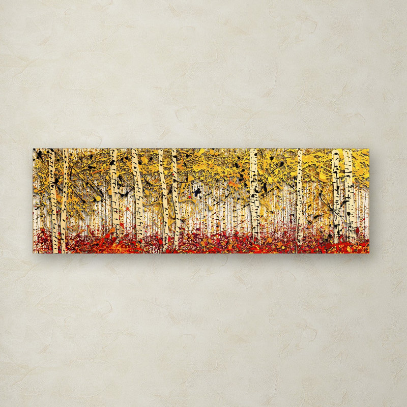« Fall PanorAspen » par Roderick Stevens, reproduction d’art sur toile, H 10 po x l 32 po x P 2 po
