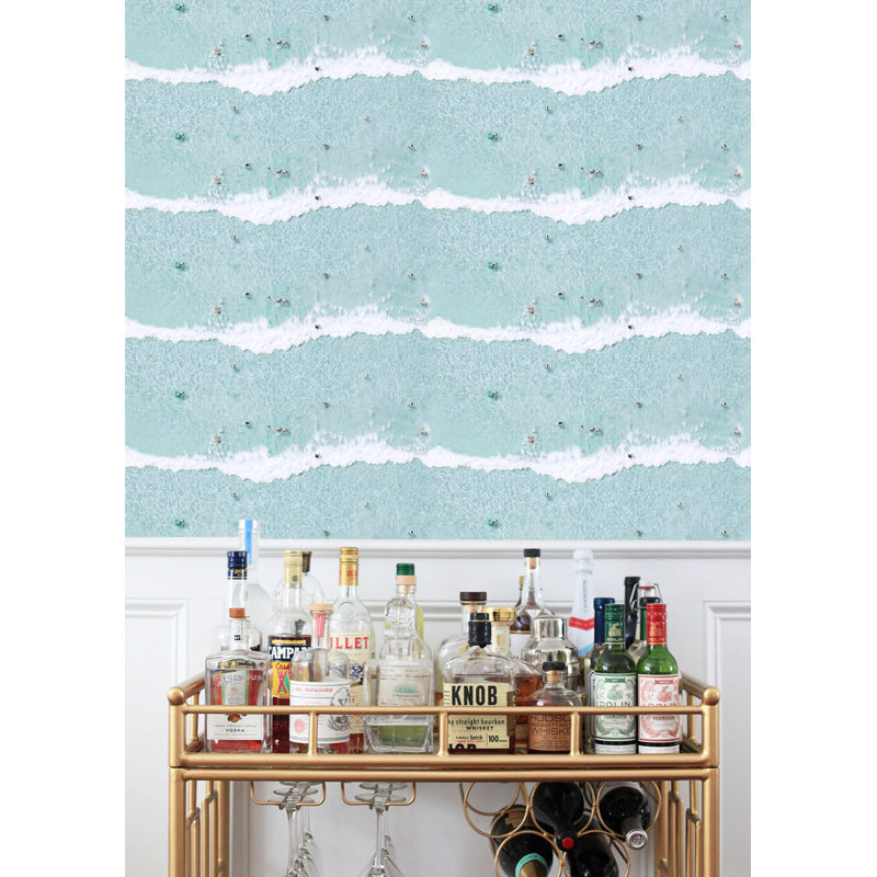 Ocean Swimmers 10' L x 24" W Wallpaper Roll, Self-adhesive