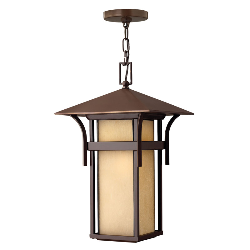 Harbor 1 -Bulb 19" H Outdoor Hanging Lantern, Anchor Bronze