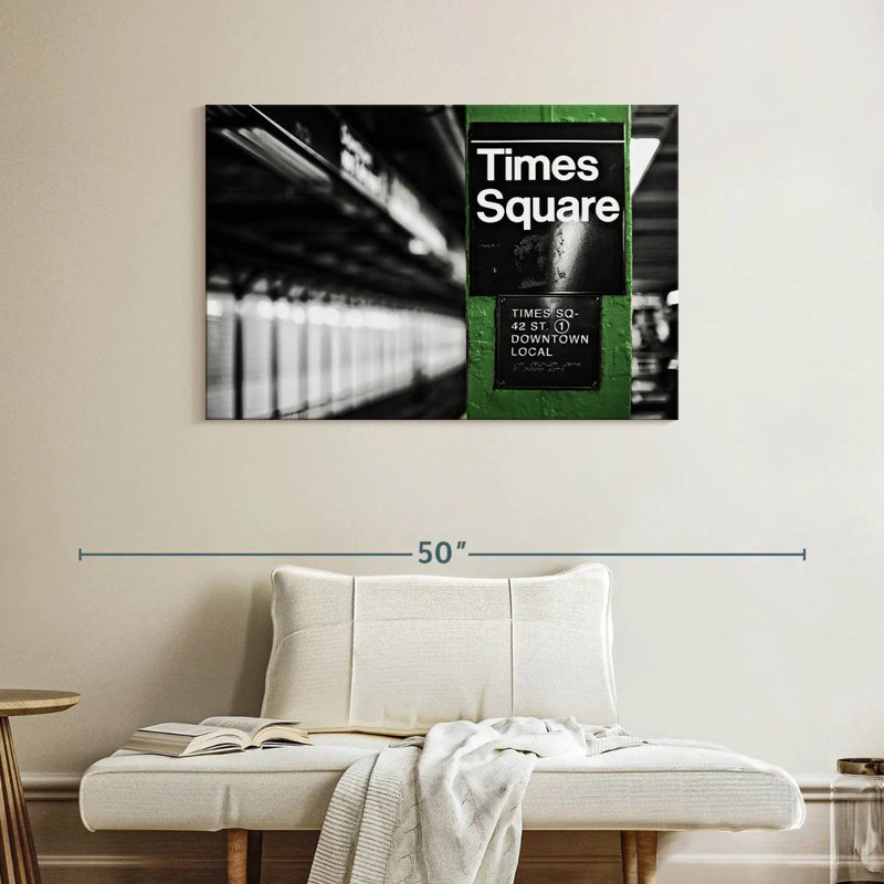 Rorry Times Square Subway Green, 26" H x 39" W