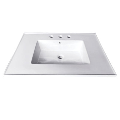 Kingston Brass Continental 25-Inch Ceramic Vanity Sink Top