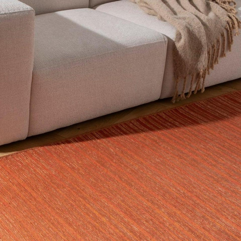 Roche Slim Washable Rug, Terracotta, 5'3" x 8'