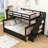 Twin Over Full Wooden Bunk Bed with Staircase Storage and Drawers-226013697