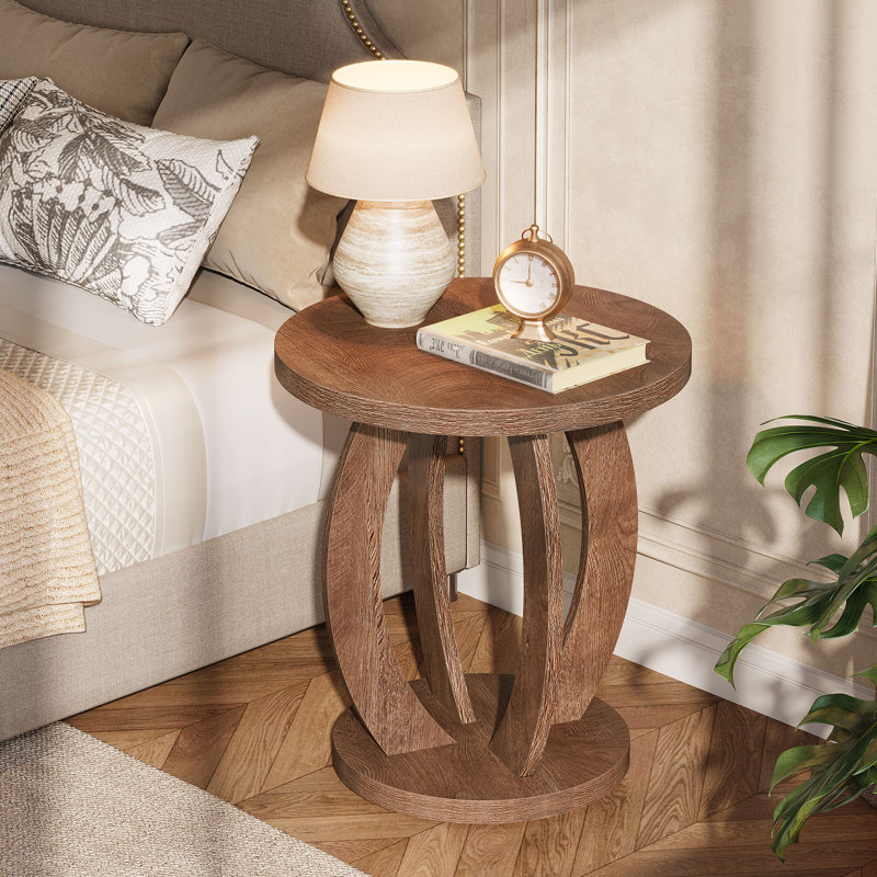 Table de chevet 24 po, Ensemble de 2, Brun