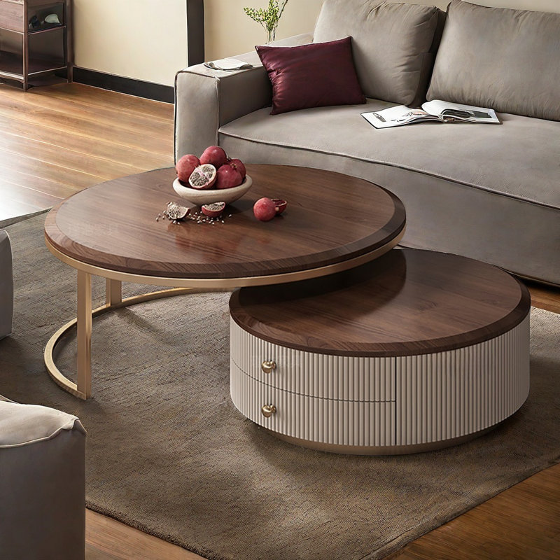 Innovative black walnut top end table