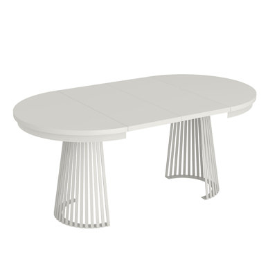 Extendable Metal Base Dining Table