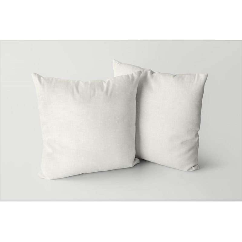 Housse de coussin carré S&G Slubb, Blanc cassé, 20 po X 20 po