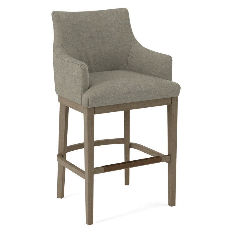 Upholstered Stool, 61585-76, Weathered Gray