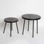 Ensemble de 2 tables de bout pour l'extérieur avec lumière DEL
