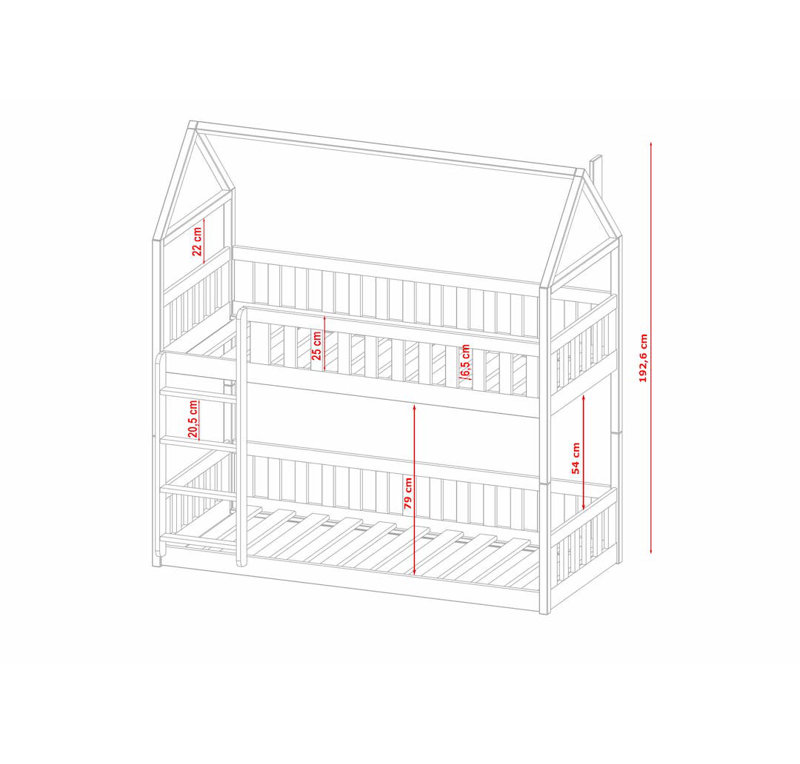 Bunk Bed House Beds, Pine
