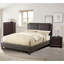 Grand lit Modern Modern Elegance, revêtement en similicuir brun avec tête de lit, sans sommier pour la chambre à coucher, tête de lit brun, base, mobilier-1792642110