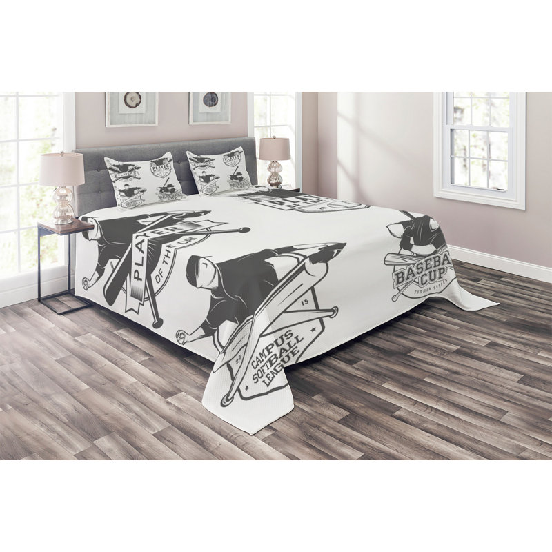 Modern & Contemporary Polyester Coverlet, King Bedspread + 2 Shams
