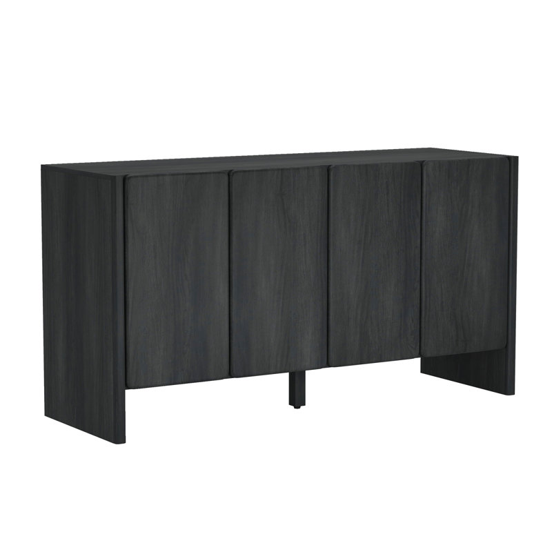 Linda 60" Sideboard In Charcoal Gray, Charcoal Gray