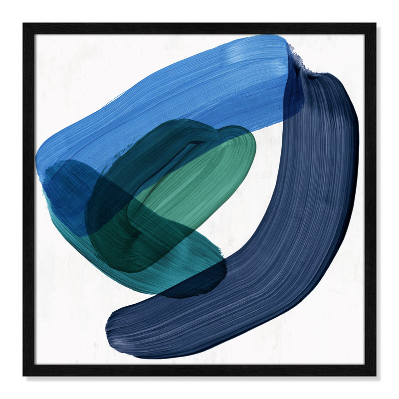 Smooth Bend II - peinture encadrée, H 23,5 po x l 23,5 po x P 0,75 po, Noir
