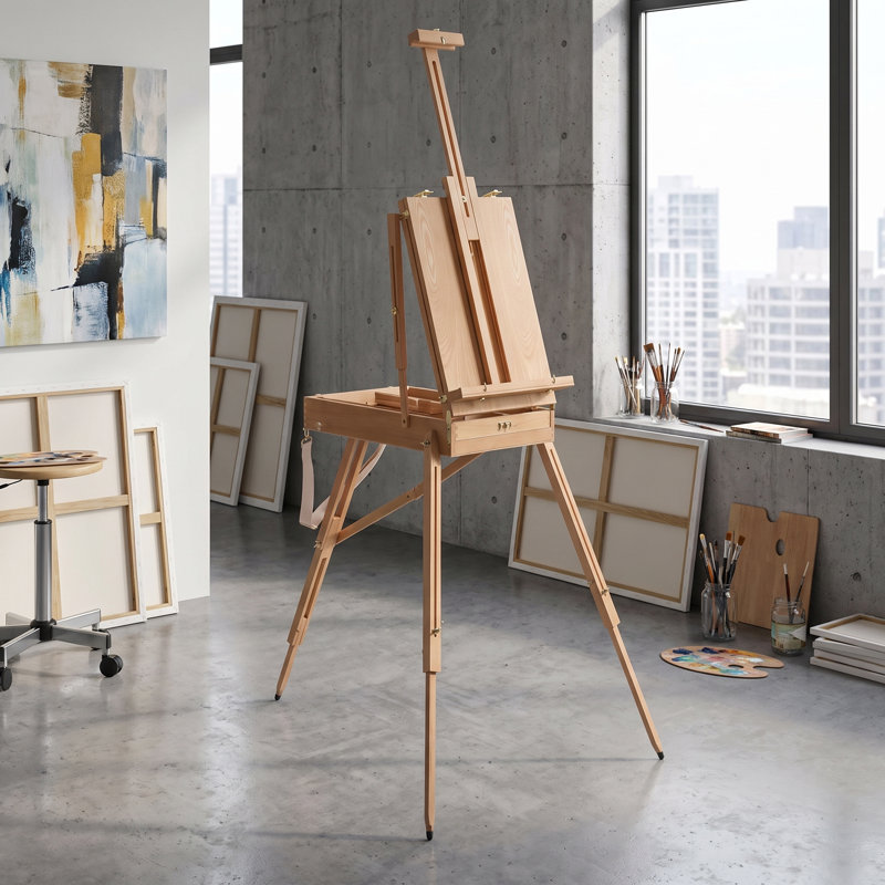 Epic Art Group Suitcase Easel 55" to 72"H, Beech wood