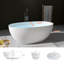 Baignoire de trempage autoportante 59 po. X 30 po. Blanche