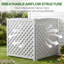 Clôture de climatiseur en bois de cèdre à 3 panneaux et écran d'intimité avec piquets de sol en métal, l 32 po x H 38 po par panneau-118302026