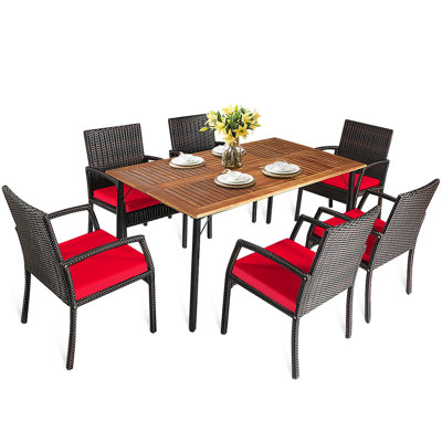 Ensemble de meubles de salle à manger 7 pièces Patiojoy