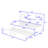 Lit de jour Halbe en métal et bois avec couchette simple, ports USB et tablettes-1981325010