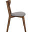 Chaises de salle à manger rembourrées en noyer naturel et gris (de 2) - Chaise élégante et fonctionnelle (2 chaises) avec siège