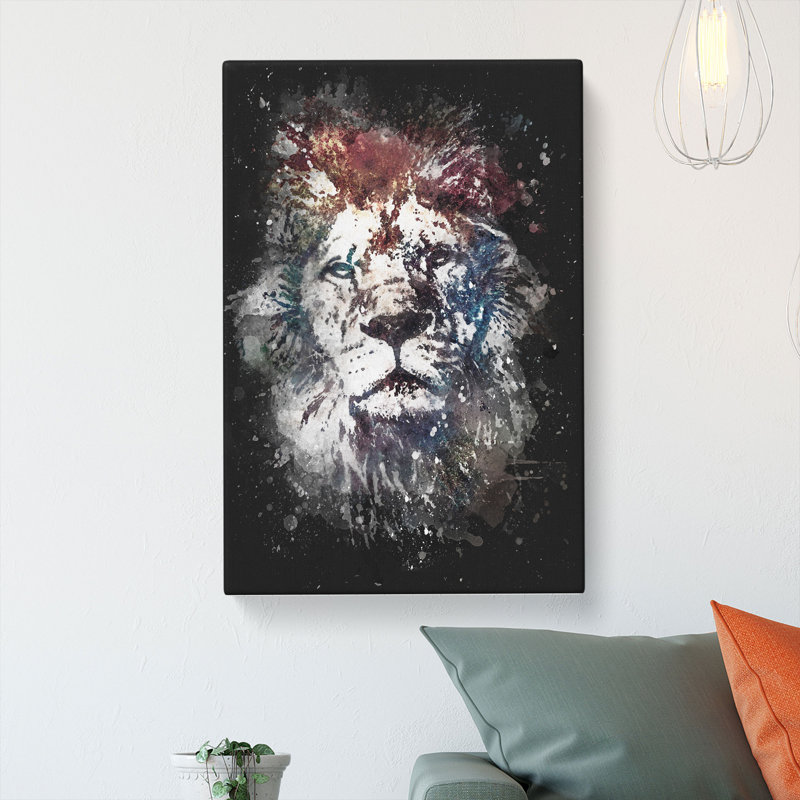 Lion Abstract - Wrapped Canvas, 76cm H x 50cm W x 3cm D